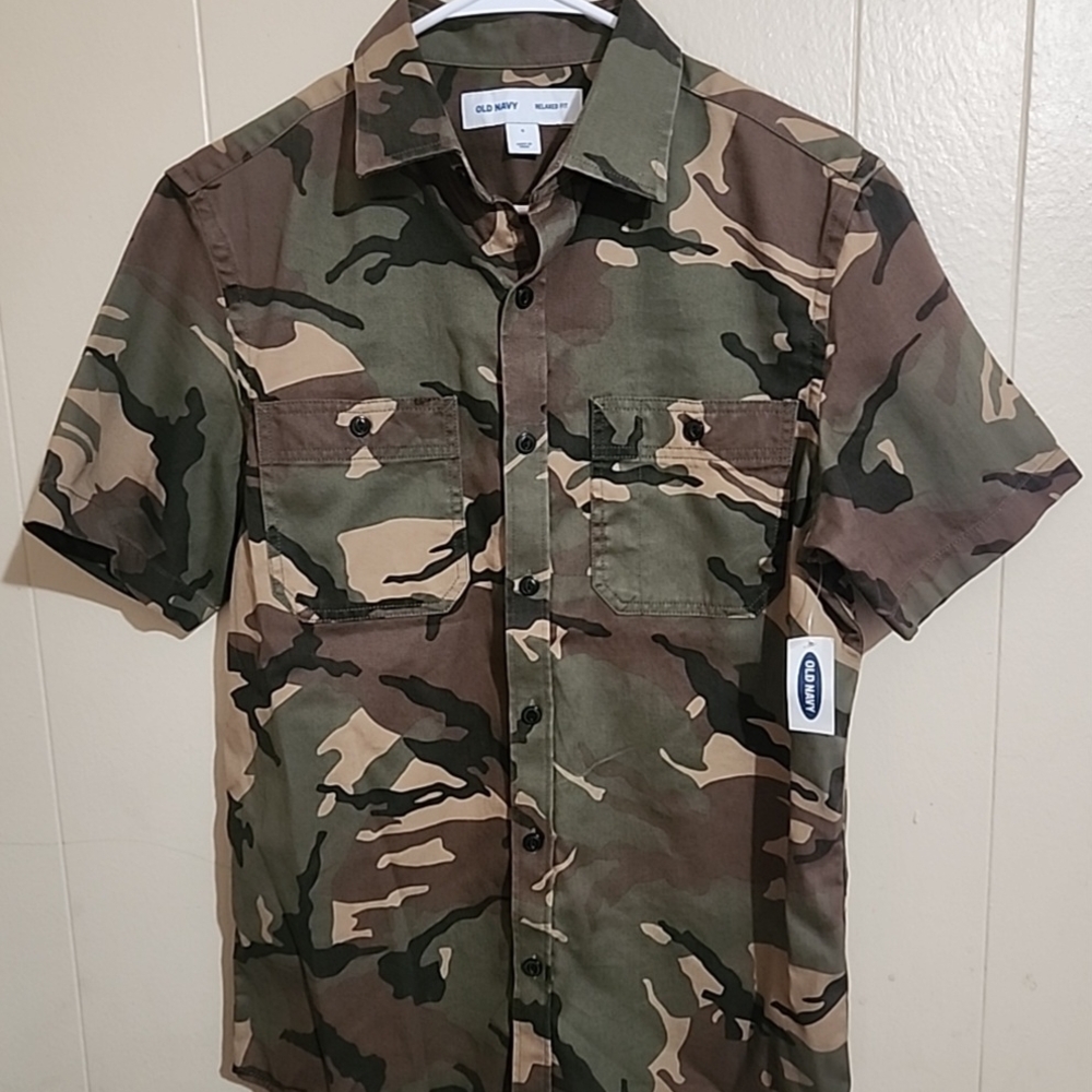 Old Navy Men's Camouflage Shirt Size S